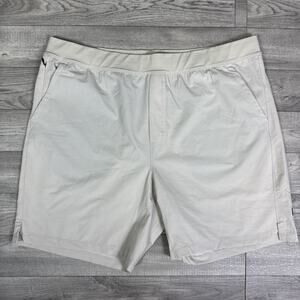 Public Rec Pull On Stretch Flex Shorts Khaki Beige sz 40